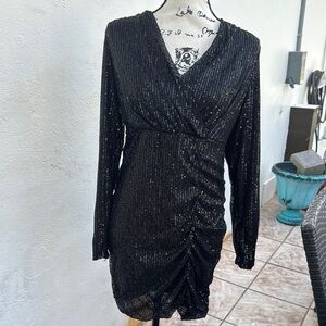 NWOT Elegant Black Sequin Dress